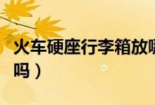 火车硬座行李箱放哪（火车硬座行李箱放哪里吗）