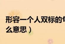 形容一个人双标的句子（形容一个人双标是什么意思）