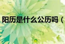 阳历是什么公历吗（阳历是根据什么制定的）