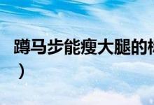 蹲马步能瘦大腿的标准姿势（蹲马步能瘦腿吗）