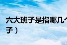 六大班子是指哪几个（五大班子是指哪五大班子）