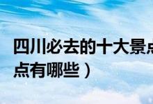 四川必去的十大景点推荐（四川必去的十大景点有哪些）