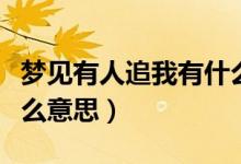 梦见有人追我有什么征兆（梦见有人追我有什么意思）