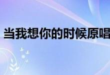 当我想你的时候原唱（当我想你的时候歌词）