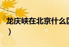 龙庆峡在北京什么区（龙庆峡在北京什么地方）