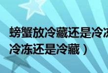 螃蟹放冷藏还是冷冻保存（螃蟹的储存方法是冷冻还是冷藏）