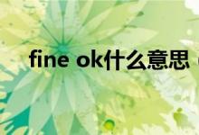 fine ok什么意思（ok fine是什么语气）