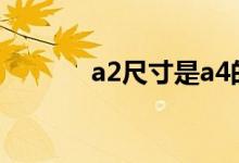 a2尺寸是a4的几倍（a2尺寸）