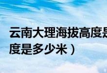 云南大理海拔高度是多少米（云南大理海拔高度是多少米）