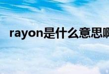 rayon是什么意思啊（Rayon是什么材质）
