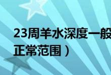 23周羊水深度一般多少（羊水23周深度多少正常范围）