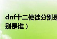 dnf十二使徒分别是谁（DNF中的十大使徒分别是谁）