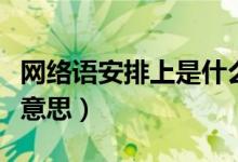网络语安排上是什么意思（网络语安排是什么意思）
