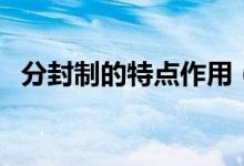 分封制的特点作用(分封制的特点和意义)