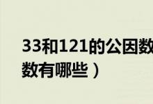 33和121的公因数有多少（33和121的公因数有哪些）