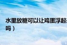 水里放糖可以让鸡蛋浮起来吗（水里加糖可以使鸡蛋浮起来吗）