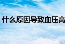 什么原因导致血压高(什么原因导致肌无力)