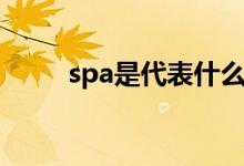 spa是代表什么服务（spa的介绍）