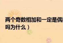 两个奇数相加和一定是偶数对吗（两个奇数相加一定是偶数吗为什么）