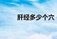 肝经多少个穴（肝经多少个穴位）