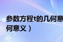 参数方程t的几何意义是什么（参数方程t的几何意义）