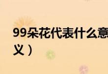 99朵花代表什么意思（99朵玫瑰花代表的含义）