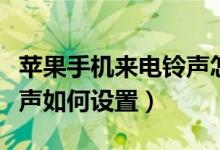 苹果手机来电铃声怎么设置（苹果手机来电铃声如何设置）