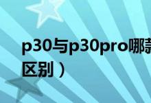p30与p30pro哪款更好（p30与p30pro的区别）