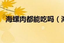 海螺肉都能吃吗（海螺肉哪些地方不能吃）