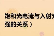 饱和光电流与入射光强（饱和光电流与入射光强的关系）
