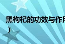 黑枸杞的功效与作用（黑枸杞的功效太强大了）