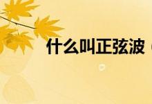 什么叫正弦波（什么叫正交矩阵）