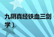 九阴真经铁血三剑（九阴真经夺命十三剑怎么学）