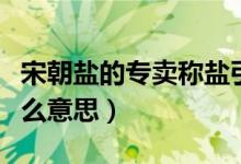 宋朝盐的专卖称盐引（清朝时的盐岸和盐引什么意思）