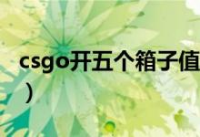 csgo开五个箱子值吗（5e打csgo会给箱子吗）