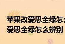 苹果改爱思全绿怎么辨别iphone11（苹果改爱思全绿怎么辨别）