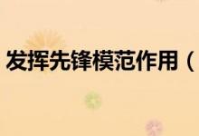 发挥先锋模范作用（怎么发挥先锋模范作用）