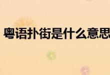 粤语扑街是什么意思（粤语扑街是什么意思）
