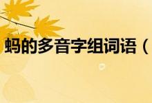 蚂的多音字组词语（蚂的多音字组词有哪些）