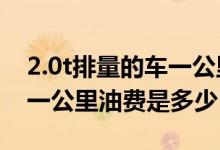 2.0t排量的车一公里需要多少油费（排量2.0一公里油费是多少）