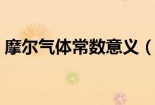 摩尔气体常数意义（摩尔气体常数如何理解）