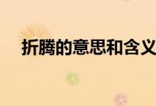 折腾的意思和含义（折腾的意思是什么）