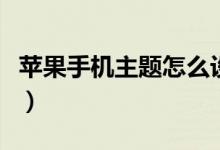 苹果手机主题怎么设置（苹果手机怎么设主题）