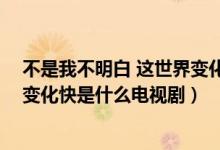 不是我不明白 这世界变化快第几集（不是我不明白 这世界变化快是什么电视剧）