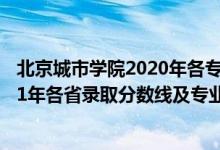 北京城市学院2020年各专业录取分数线（北京城市学院2021年各省录取分数线及专业分数线）