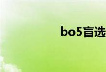bo5盲选是什么意思？