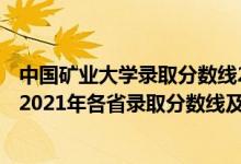 中国矿业大学录取分数线2021是多少（中国矿业大学(北京)2021年各省录取分数线及专业分数线）