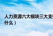 人力资源六大模块三大支柱（人力资源六大模块三大支柱是什么）