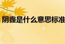 阴霾是什么意思标准答案（阴霾是什么意思）