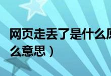 网页走丢了是什么原因（“网页走丢了”是什么意思）